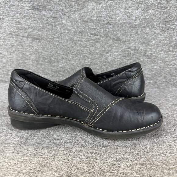 ✅Clarks Bendables Loafers Women's 7.5M Black Leather Shoes W/Adjustable Straps - Picture 9 of 10